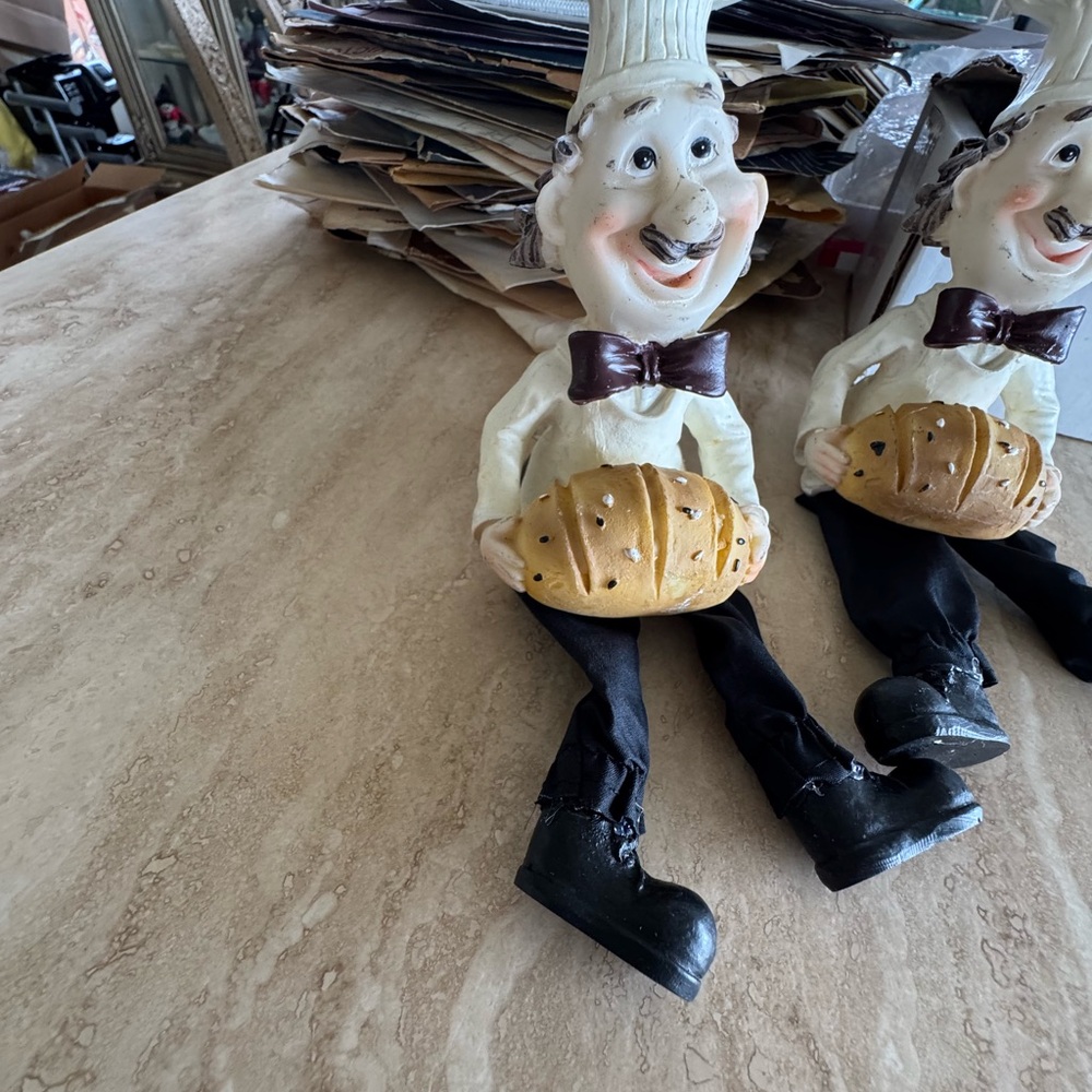 Charming Chef Figurine with Bread